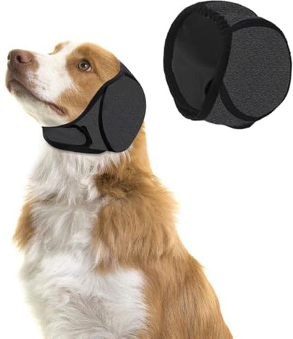 MiOYOOW Hunde Schwimmkappen, Verstellbare Hund Ohrenschützer zum Baden und Schwimmen, Hund Beruhigungshaube für Schutz Beim Baden Im Sommer