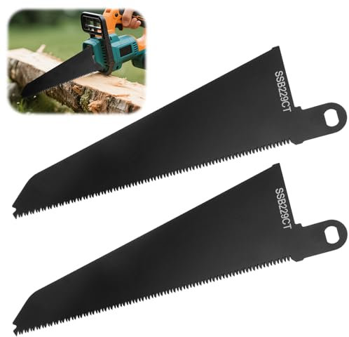 Lame per sega alternativa compatibili con seghe Black and Decker Piranha Scorpion, SSB229CT in acciaio al carbonio nero, lame per tagliare legno, plastica, legno duro (2 pezzi)