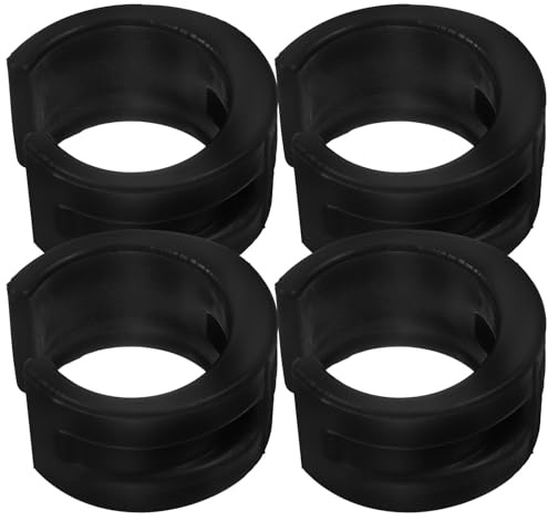 Hohopeti Protector de Cadena de Bicicleta de Montaña Anillo Protector de Vaina Trasera de Goma Pack de 4 Unidades Negras Accesorios Ciclismo para Protección y Mantenimiento del Cuadro