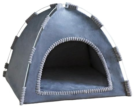 Tenda Per Cane Indoor, Grotta Imbottita In Peluche Morbido E Caldo, Per Cane Chiuso E Pieghevole Portatile, Comodo Rifugio Per Animali Domestici Per Gatti, Cuccioli, Gattini, Conigli, Ma