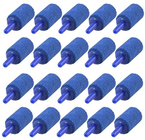 KAJNBN 20 Piedras Minerales Difusoras de Aire Azul para Acuario y Pecera, Crean Corrientes de Agua y Añaden Oxígeno, Ideales para Hidroponía y Tanques de Peces