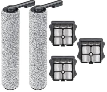 Ersättningsvalsborste och filtertillbehör，Kompatibel med Tineco Floor ONE S5, S5 Pro 2, S5 Pro, S5 Smart våt- och torrdammsugare, tvättbar reservdelssats