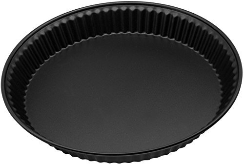 Zenker - Stampo per quiche, 28 cm, serie Pure, per torte e dolci alla frutta, colore: Nero