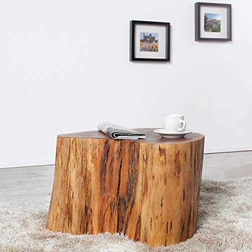 cagü Design Unikat Couchtisch PUNE Akazie Baumstamm 50cm x 45cm