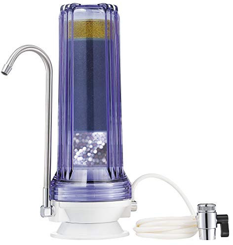 Nu Aqua Platinum Series - Sistema de filtración de agua alcalina de 8 etapas para encimera, fácil de usar, filtro portátil montado en grifo que transforma el agua del grifo en agua potable