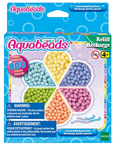 Aquabeads - La recharge pastel - Kit de loisirs créatifs - Activité manuelle enfants en toute autonomie - Recharge de perles qui collent avec de l'eau - Jouet enfant 4 ans et + - 31505