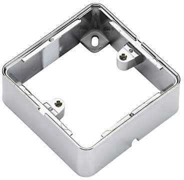 Knightsbridge 1GSBPC 1 Gang Surface Box in Polished Chrome Effect