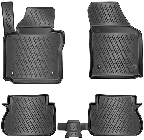 ELMASLINE 3D Gummimatten Set für Dacia Logan MCV 2012-2020 | Extra hoher Rand | Fußmatten - Zubehör
