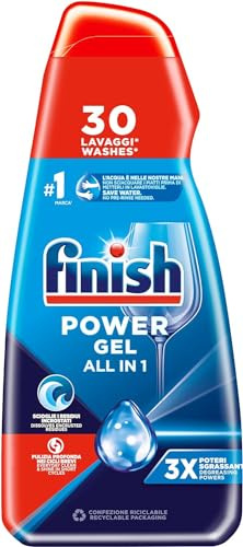 Finish Gel Detersivo Per Lavastoviglie Liquido Powergel, 30 Lavaggi