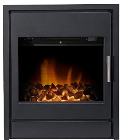 Acantha Alta Electric Inset Stove in Black with Remote Control