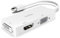 TechRise 3 in 1 Mini DisplayPort to HDMI/DVI/VGA Adapter With HDMI 4K High Resolution, Compatible for MacBook Air 2010-2017, MacBook Pro 2010-2015,Mac Mini 2010-2014, Surface pro 1 2 3 4