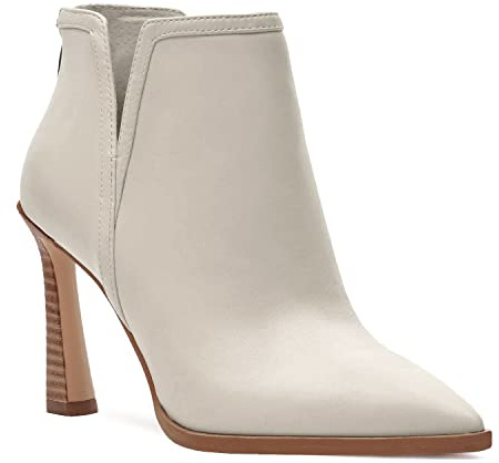 Juliet Holy Womens High Heel Booties Pointed Toe V Cut Back Zipper Short Dress Ankle Boots