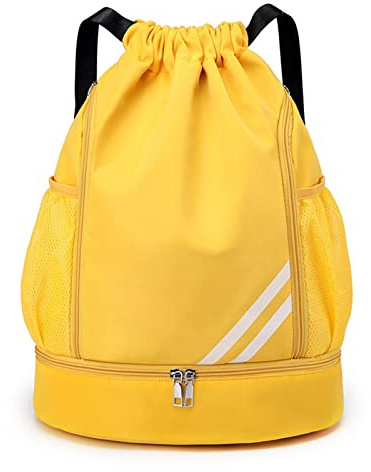 Bexdug Mochila con Cuerdas,Deporte Resistente al Agua | Bolsas cordón para Gimnasio con Bolsillo Lateral | Mochila Cuerdas Resistente al Agua para Hombres y Mujeres