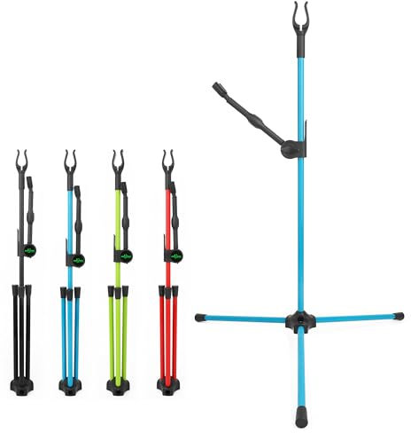 limaity Bogenschießen Recurvebogenständer Tragbarer,zusammenklappbarer Bogenständer Verwendung von zusammenklappbaren Recurvebogenständern für die Jagd im Freien Sportarten (Blau)