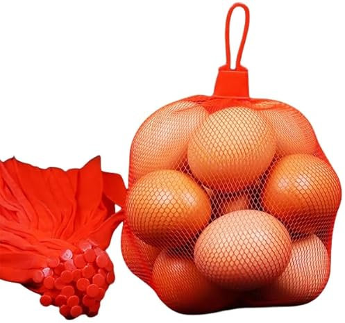 Oaygat 200Pcs Reusable Net Bags Nylon Mesh Net Bags with Plastic Buckles Portable Grocery Bags Mesh Produce Pouch Bags Hanging Storage Bags for Eggs Nuts Net Bags for Fruit and Vegetable Food Storage