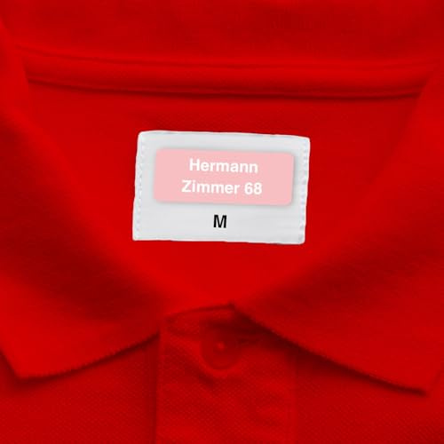 Namensschilder Altenheim Aufkleber (35 Sticker) – Beschrifte Kleidung mit deinem Namen – Namensschilder für Textil. Wäsche & Mehr – Geeignet für Waschmaschine & Spülmaschine – 30 x 13 mm