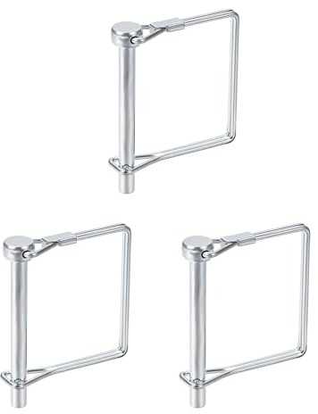 DTGN 3er Pack Wellenverriegelungsstift 6mm x 60mm DxL Silberton | Kohlenstoffstahl-Quadrat-Anhängerkupplungsstift, Für Farmanhänger Rasen