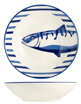 H&H Lot de 12 assiettes creuses Puerto 20,5 cm