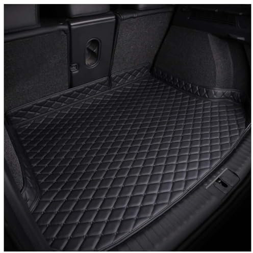 KJUHYHBhHHg Auto Leder Kofferraummatten für Opel Zafira C 2012-2023, Kofferraumwanne Teppich Schutzmatten All Weather Kofferraumschutz Innenzubehör,B/Black