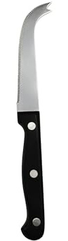 Swissmar Barcelona Universal Cheese Knife – 7.8 Stainless Steel Blade with Sand-Blasted Handle – Curved Knife with Fork Tip for All Cheese Types – Stylish, Precise, and Ideal for Charcuterie Boards