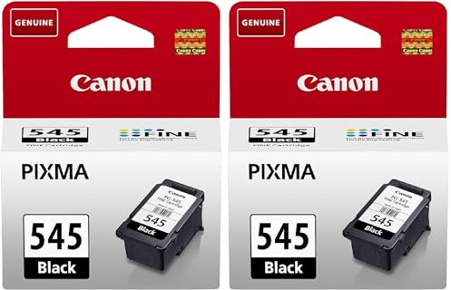 Canon Cartouche Encre - PG-545 Cartouche d'encre Noire Authentique pour imprimante - (1 x Cartouche) (Lot de 2)