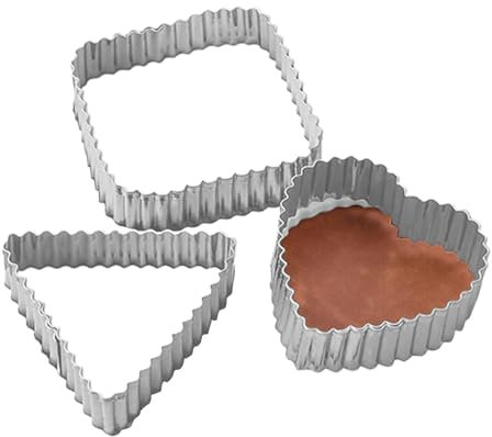 Set di stampi per cracker, a cuore, taglierina per fondente | Facile pubblicazione di utensili per cracker, facile vacanza di pulizia e stampo da forno per panini, muffin,