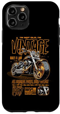 Cumpleaños de motos de motociclistas vintage nacido en 1967 Carcasa para iPhone 11 Pro