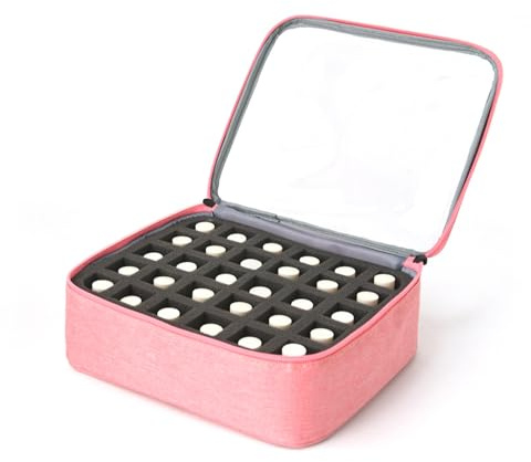 YUSSEQDD Bolsa organizadora para uñas, caja portátil para guardar esmaltes de uñas, para 30 botellas de 15 ml/0,5 onzas líquidas, B