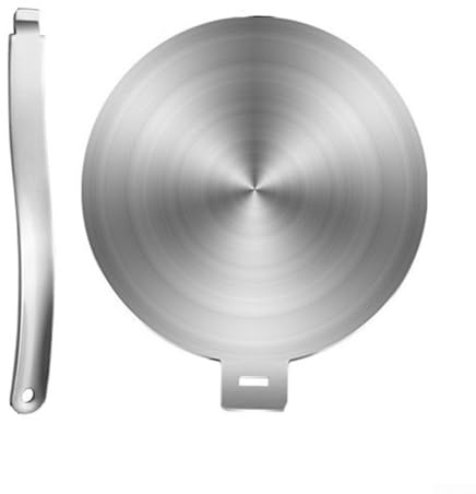 FACULX Plaque adaptateur à induction pour plaque de cuisson, plaque convertisseur de plaque à induction, plaque diffuseur de chaleur en acier inoxydable avec poignée amovible (28 cm)