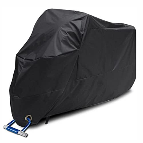 Motorrad Abdeckplane, Outdoor Motorradabdeckung, Winterfest Wasserdicht Motorradgarage, Motorrad Garage Plane, Motorradplane Abdeckung, für Motorroller Roller Moped Motor Enduro 245X105X125cm (1PC)