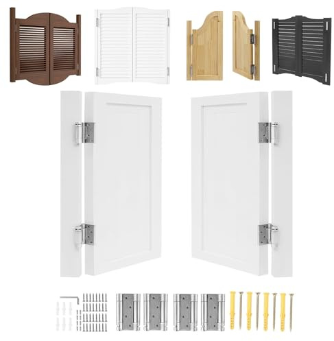 Generico Porte Oscillanti Interne, Porte a Battente per Bar, Porta da Saloon Interne in Legno Massello, Caffe Bar Entrata Cucina Ristorante Decorazione, con Cerniere