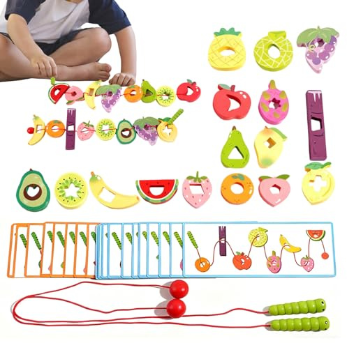 Yuemeuy Juguetes de Ensartar para Niños Pequeños, Actividades para Enhebrar y Clasificar, Juguetes Educativos de Cuentas para Ensartar, Para Desarrollo Y Aprendizaje De Niños Preescolares De 3 Años En