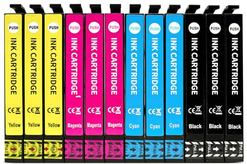 Aurotec 405XL Multipack Druckerpatronen Kompatibel für Epson 405XL 405 XL für Epson Workforce Pro WF-4820 WF-3820 WF-4830 WF-3825 WF-4825 WF-7835 WF-7830 WF-7840 (12 Pack)