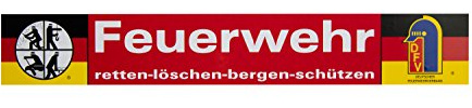 DFV Feuerwehr Aufkleber Original AUßENKLEBEND Retten Löschen Bergen Schützen 40x6cm