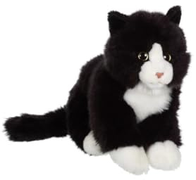 GIPSY Katze Mimiz 28 cm, Schwarz/Weiß