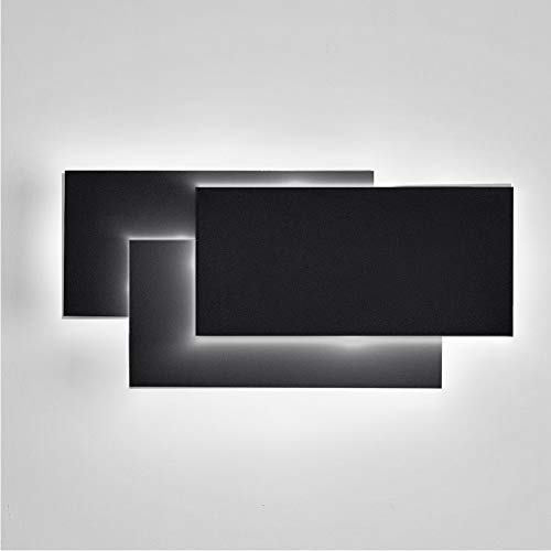 Ralbay 24W Black Wall Sconces Indoor Modern LED Wall Light for Bedroom Up and Down Wall Mount Light, Natural White 4000K