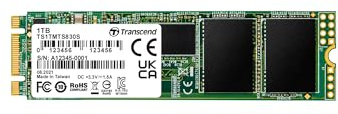Transcend MTS830S 1TB M.2 2280 SATA III 6Gb/s SSD, Read/Write up to 560/500 MB/s with DRAM Cache for Ultrabooks& Lightweight Notebooks TS1TMTS830S