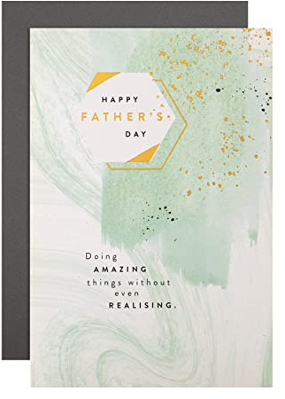 Hallmark Vatertagskarte – klassisches textbasiertes Aquarell-Design