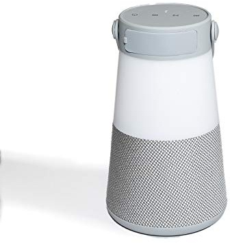Enceinte Haut-parleur Bluetooth et Lampe LED avec Haut-parleur Sans Fil Intégré, Port Auxiliaire, Chargement USB Argenté 17 cm