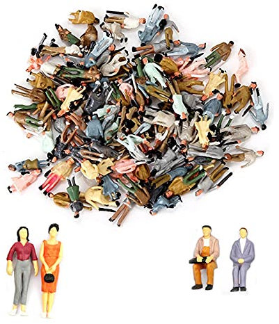 100 Pcs ModèLe Figurines Personnages Couleur ModéLisme Peintes Personnes Assis Et Debout Pour ScèNes Miniatures, Train, Chemin Fer, Table Sable, éChelle 1:75