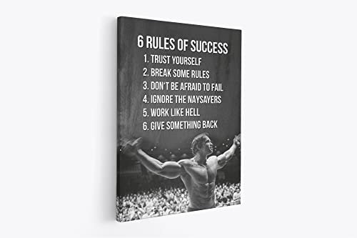 tradercat XXL Motivation-Wandbild - arnold schwarzenegger - Poster für Erfolg und Fitness, Leinwand und Poster komplett und aufhängefertig (75 x 100 cm)