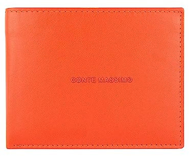 Conte Massimo Herren-Geldbörse aus echtem Leder, handgefertigt, mit RFID-Schutz und Geschenkbox