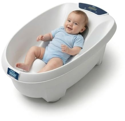 AquaScale 3-in-1 Vaschetta Bagnetto Neonato, Bilancia Digitale e Termometro per L'Acqua, Next Generation V3