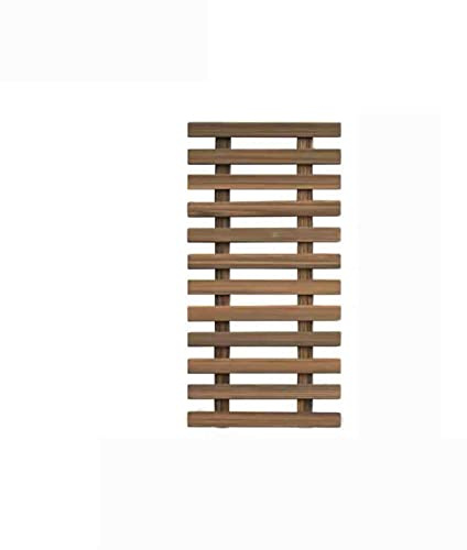 PRUJOY Holz-Blumenregal zum Aufhängen an der Wand, Blumen-Wandregal, Wandbehang, Gitter, Gartendekoration, Garten-Holzaufhänger (60 * 30cm)
