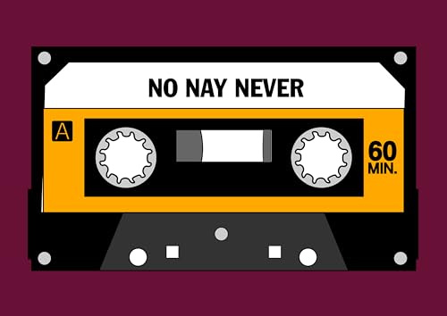 Burnley fans song retro cassette art print. Size A4