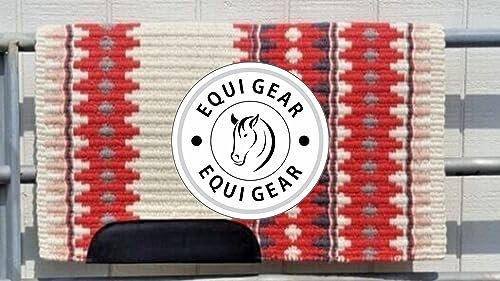 EQUIGEAR Western Show Horse Satteldecke aus neuseeländischer Wolle, Western-Design, handgefertigte Satteldecke, Wollpolster, Sensor Flex (Anpassung möglich), WZ10 (34x32)