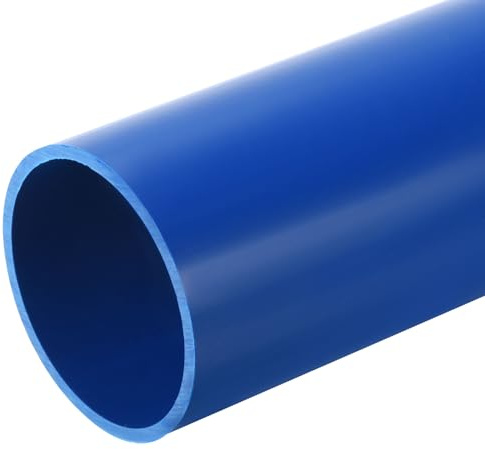 QUARKZMAN Tube Rigide Rond en PVC de 67,8 mm ID et 75 mm (3 Pouces) OD, 35cm de Longueur, Bleu, Résistant aux Chocs, pour Tuyau D'Eau, Travaux Manuels, Gaines de Câbles