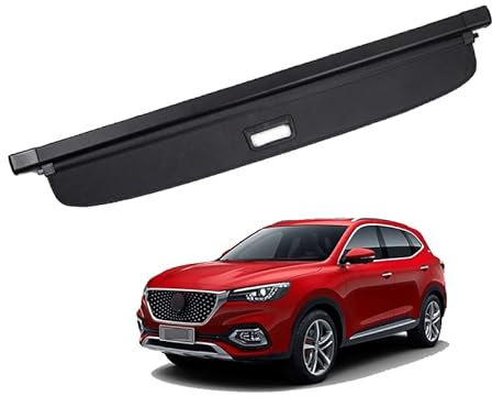 Auto Einziehbarer Laderaumabdeckung Kofferraum für MG HS AS23 2019-2023, Schwarz Schutz Der Privatsphäre Abdeckung Hutablage Cargo Cover, Ausziehbar Kofferraumabdeckung Rollo