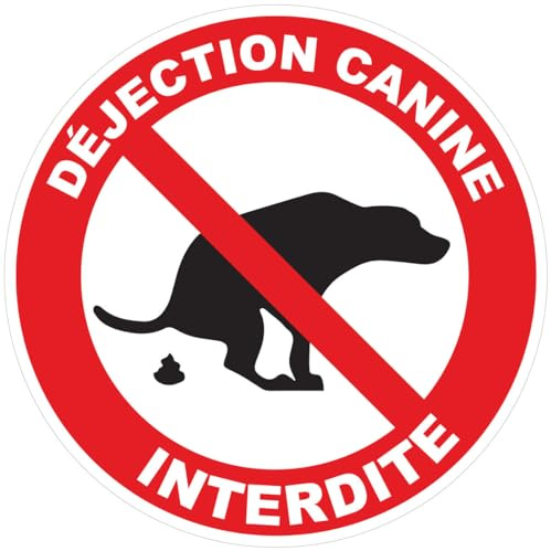 Ambiance Sticker Selbstklebendes Hinweisschild Pipi für Hunde verboten, laminiert, laminiert, wasser- und UV-beständig – Lassen Sie Hunde nicht urinieren, rund – 30 cm ⌀