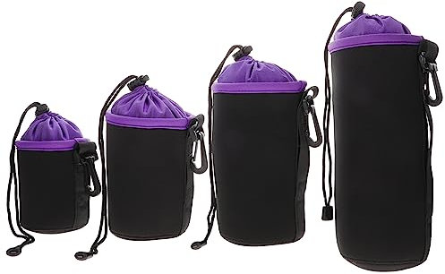 Angoily 4stücke Outdoor-objektivtasche mit Kordelzug Reise-objektivschutz Robuste Aufbewahrungsbeutel für Kameras Objektivbeutel mit Gürtel und Schnellverschluss Schützt vor Feuchtigkeit